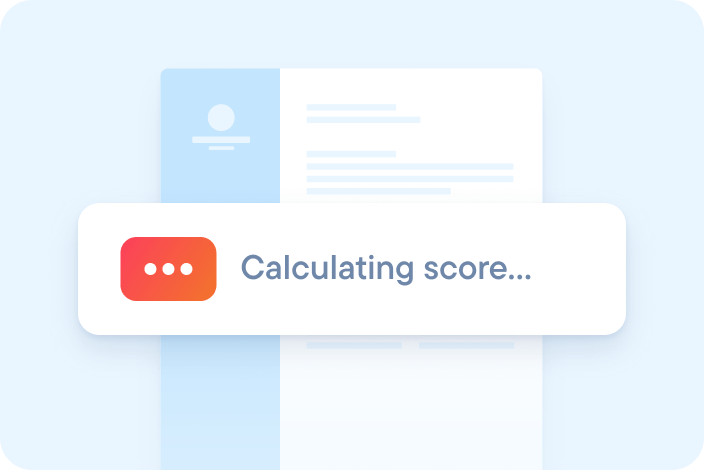 Voortgangsindicator die de berekening van de cv-score in een ATS cv checker weergeeft