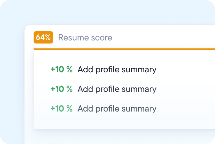 AI cv checker met een score van 64% en praktische verbetertips